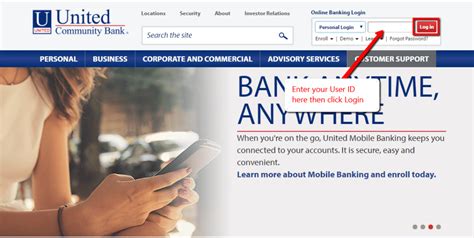 united community bank login page
